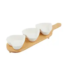 Casa Joven - Set Piqueo Amore Tabla 39cm + 3 Bowls
