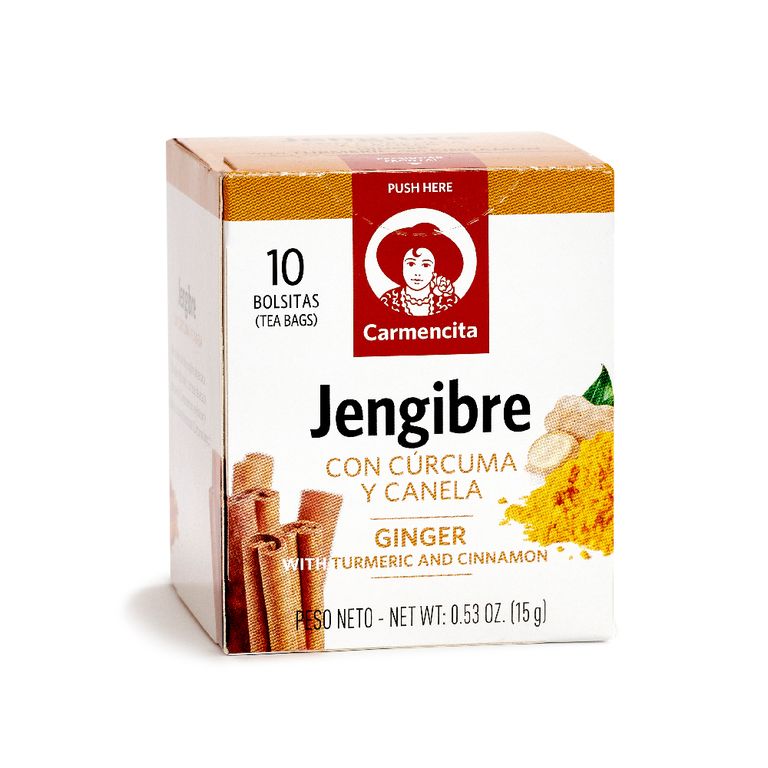 Infusión Jengibre, Cúrcuma y Canela Carmencita Caja 10 Sobres
