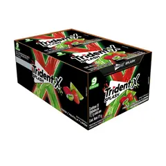 TRIDENT - Display Chicle Splash Sin Azúcar Sabor Fresa Limón 10X17.1G