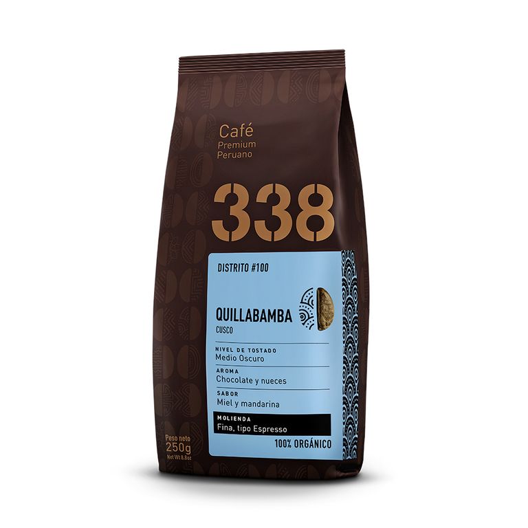Café Premium 388 Gourmet Orgánico Quillabamba Bolsa 250 g