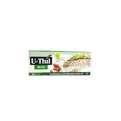 UTHIL - Bolsas Sandwich Biodegradables Con Zipp Caja 60 Und