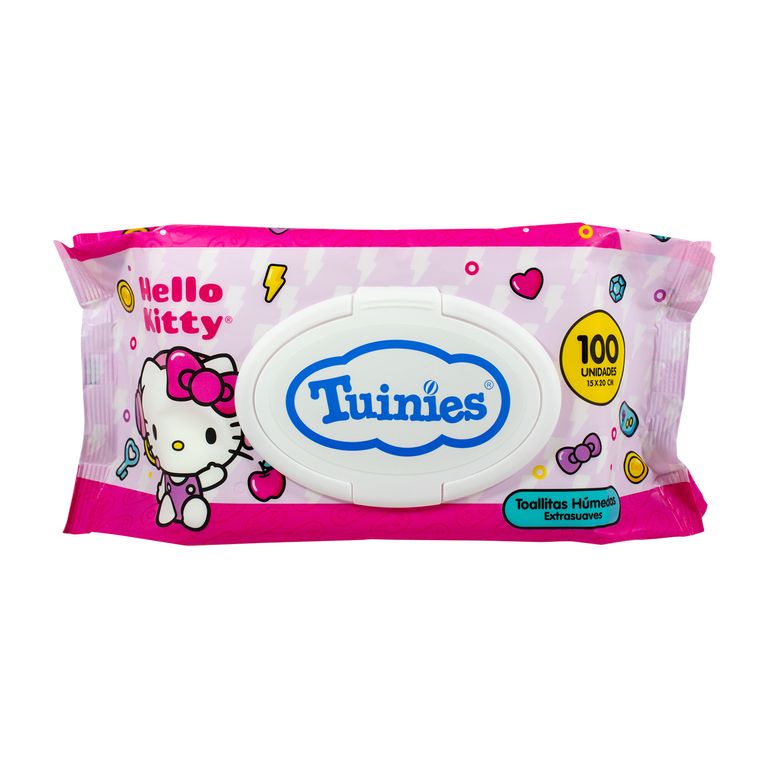 Toallitas Húmedas Tuinies Hello Kitty Empaque 100 Und