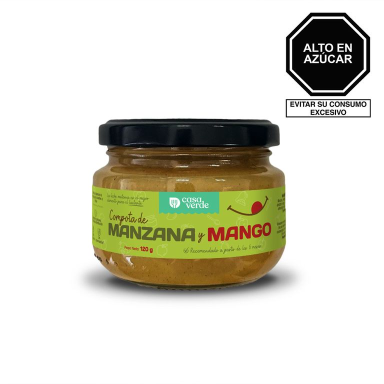 Compota de Manzana con Mango Casa Verde Envase 120 g