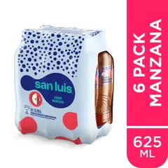 SAN LUIS - Agua con Gas Manzana Six Pack 625 mL