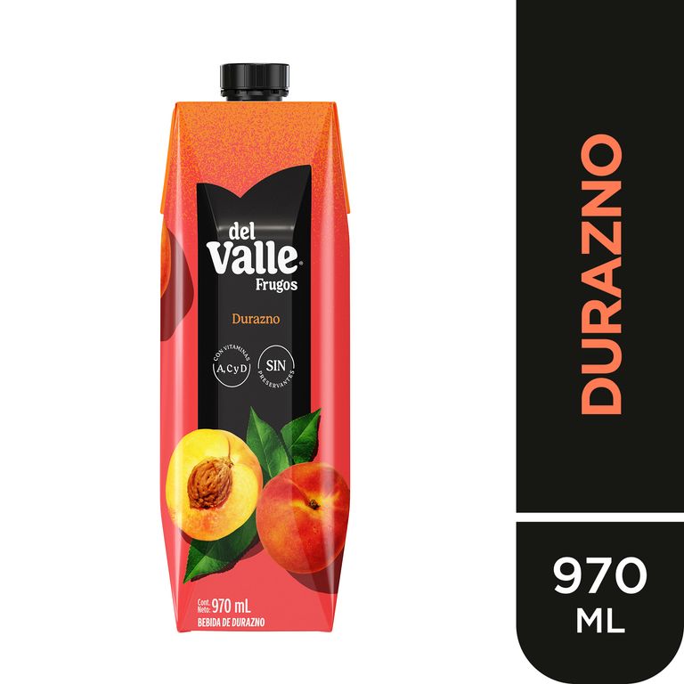 Bebida Frugos Del Valle Durazno Caja 970 mL