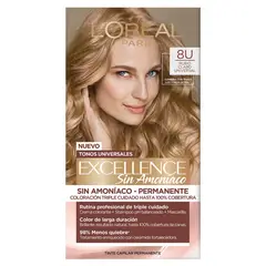EXCELLENCE - Kit Tinte Capilar Excellence Sin Amoniaco Tono 8U Rubio Claro