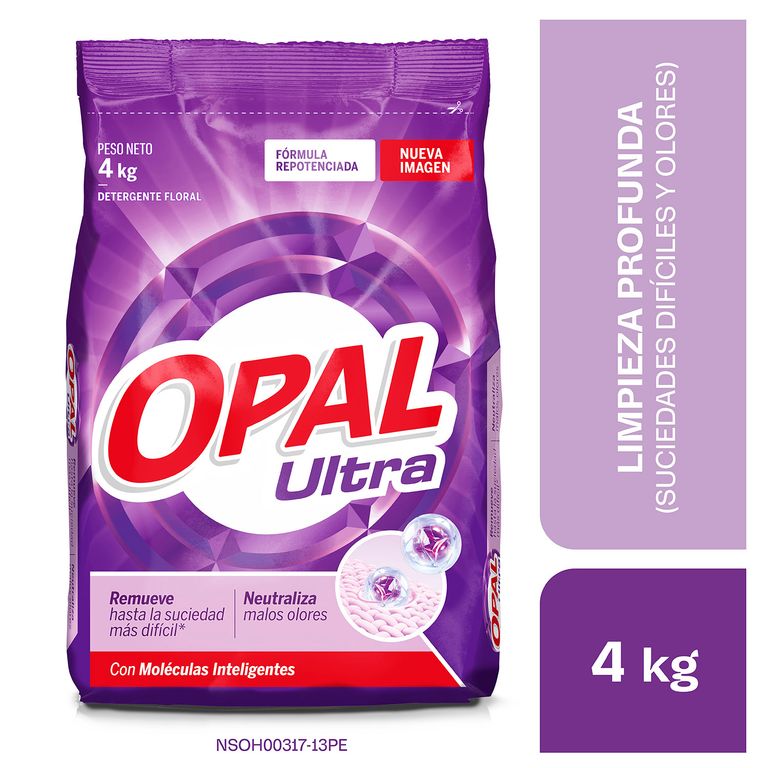 Detergente en Polvo Opal Ultra Bolsa 4 Kg