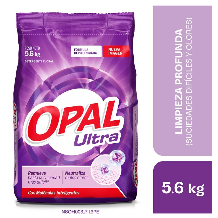 Detergente en Polvo Opal Ultra Bolsa 5.6 Kg