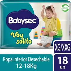 BABYSEC - Ropa Interior Desechable Voy Solito Talla XG / XXG Empaque 18 Und