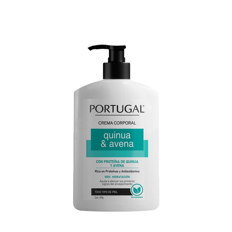 Crema Corporal Portugal Quinua Avena Envase 450 g