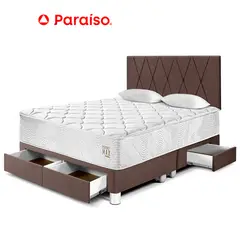 PARAISO - Dormitorio Pocket Max King con Cajones King Chocolate