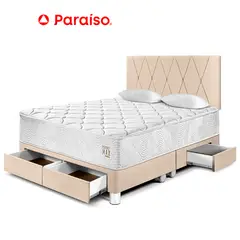 PARAISO - Dormitorio Pocket Max King con Cajones King Champagne
