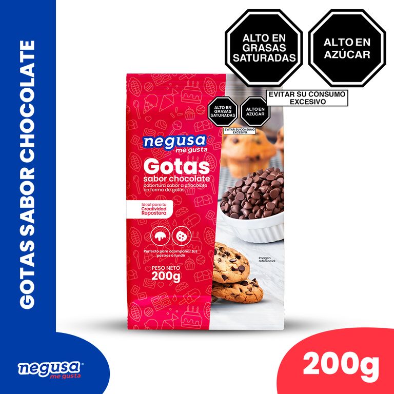 Gotas de Chocolate Negusa Bolsa 200 g
