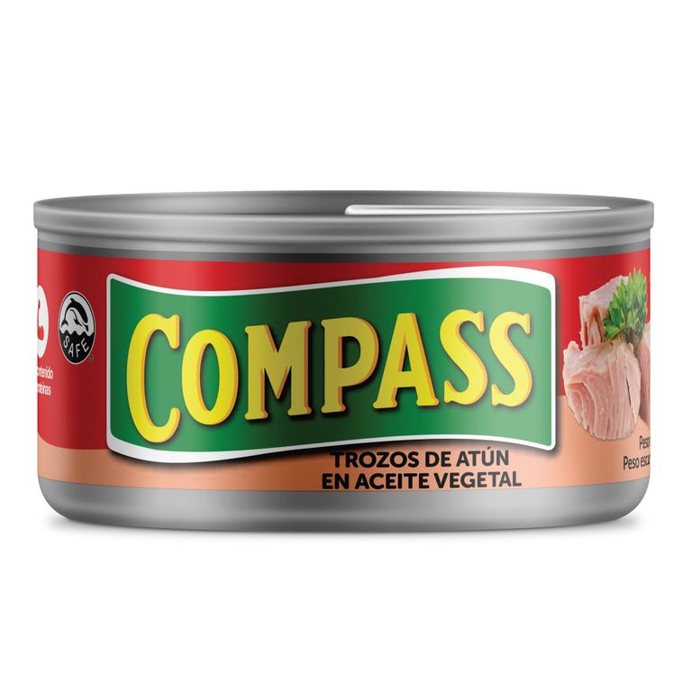 Trozos de Atún Compass en Aceite Vegetal Lata 140 g