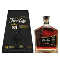 FLOR DE CAÑA - Ron Flor de Caña 25 Años Botella 750 mL