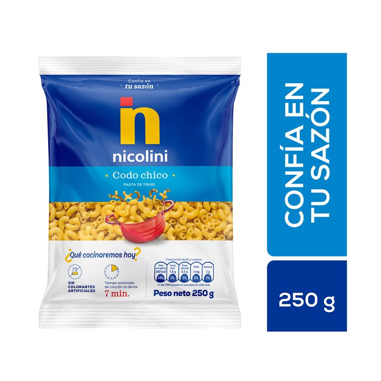 Pasta Nicolini Codo Chico Bolsa 250 g