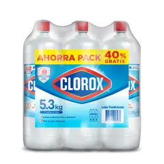 CLOROX - Lejía Clorox Tradicional Ahorrapack Pack 6 Botellas 884 g
