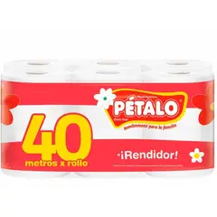 PARACAS - PAPEL HIGIENICO PETALO 40M X12UN