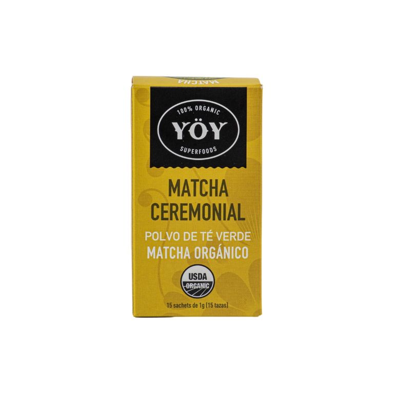 Polvo de Té Verde Matcha Ceremonial Yoy Caja 15 Sobres