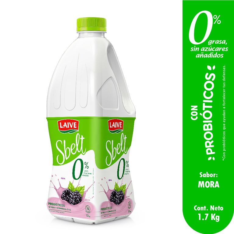 Yogurt Laive Sbelt Descremado Mora Botella 1.7 Kg