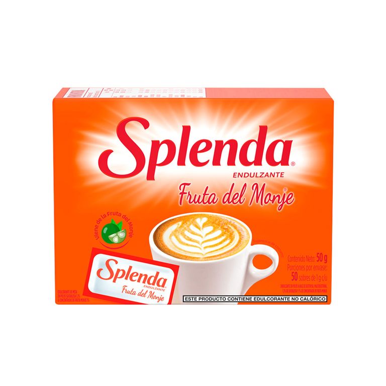 Endulzante Splenda Fruta del Monje Caja 50 Sobres