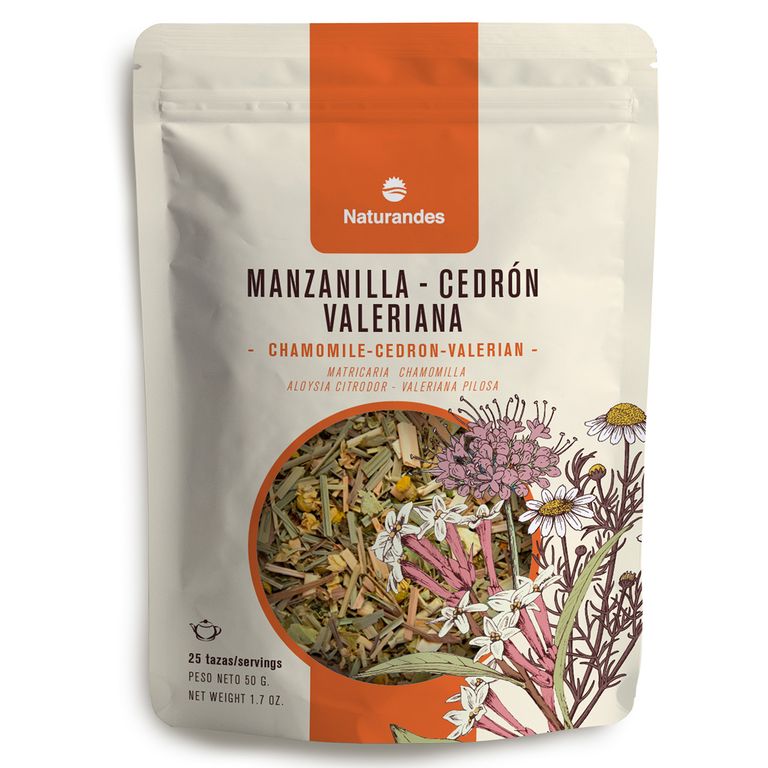 Infusión Cedrón Manzanilla y Valeriana Naturandes Doypack 50 g