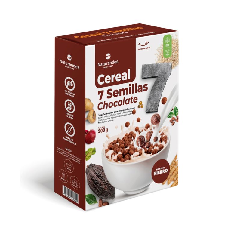 Cereal 7 Semillas Chocolate Naturandes Bolsa 200 g