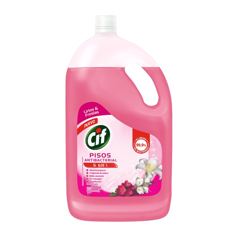 Limpiador Líquido Pisos Cif Lirios Fresias Botella 3.5 L