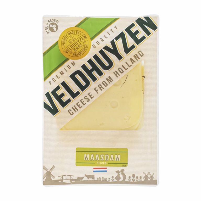 Queso Maasdam Veldhuyzen en Láminas Empaque 150 g