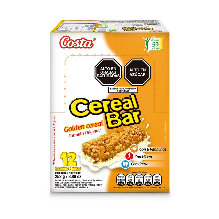 Barras de Cereal Cereal Bar Golden Caja 12 Und