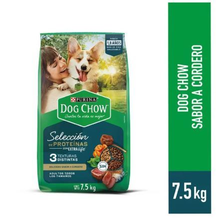 Alimento Seco Perros Adultos Dog Chow Cordero Bolsa 7.5 Kg