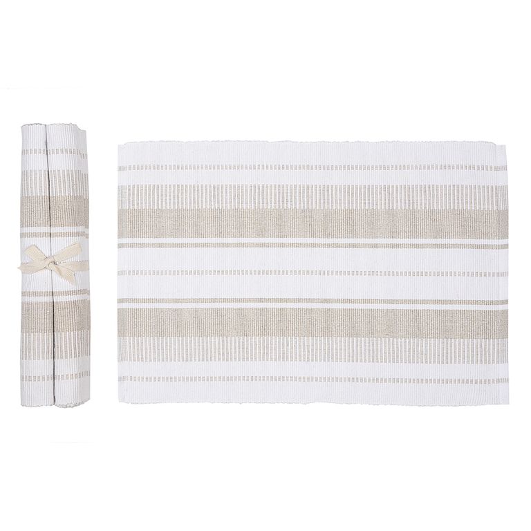 Pack X 4 Individual Tejido Beige