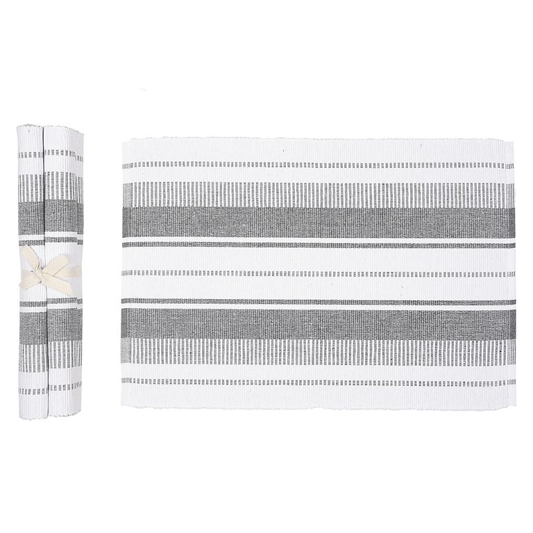 Pack X 4 Individual Tejido Charcoal