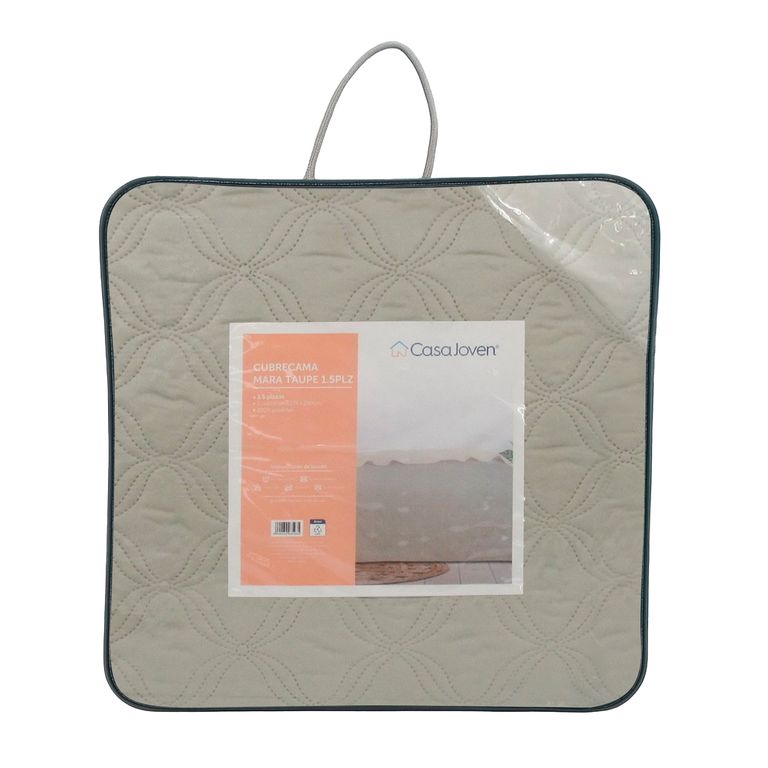 Cubrecama Mara Taupe 1.5Plz