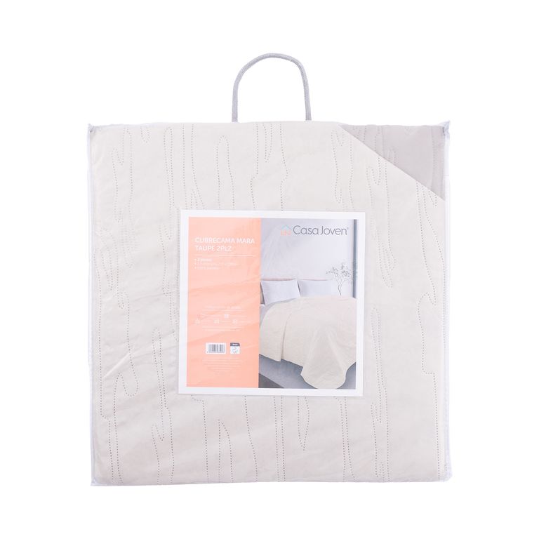 Cubrecama Mara Taupe 2Plz