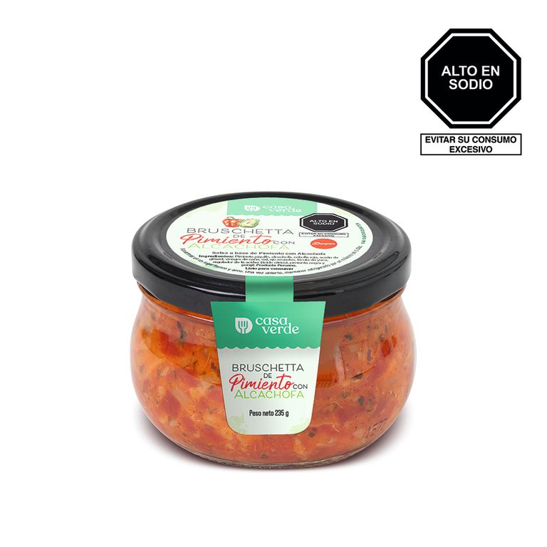 Bruschetta Pimiento y Alcachofa Casa Verde Envase 235 g