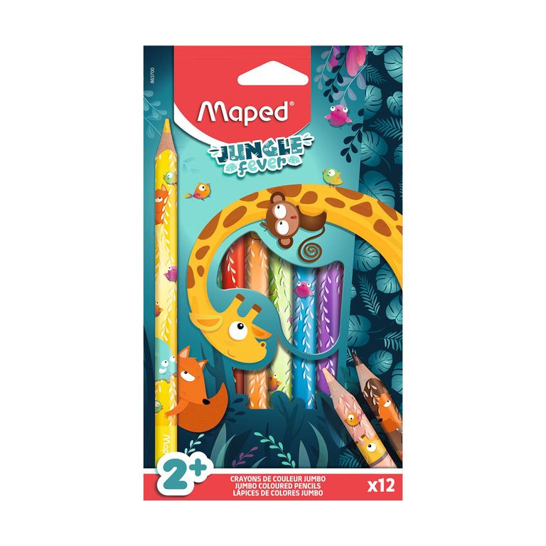 Colores Maped Jumbo Jungle Fever Caja 12 Und