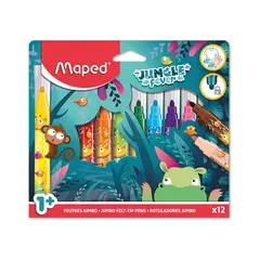 MAPED - Plumones Maped Jumbo Jungle Fever Caja 12 Und