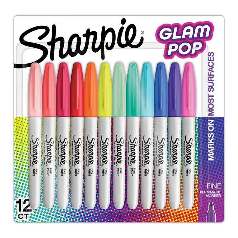 Plumones Permanentes Sharpie Glampop Empaque 12 Und