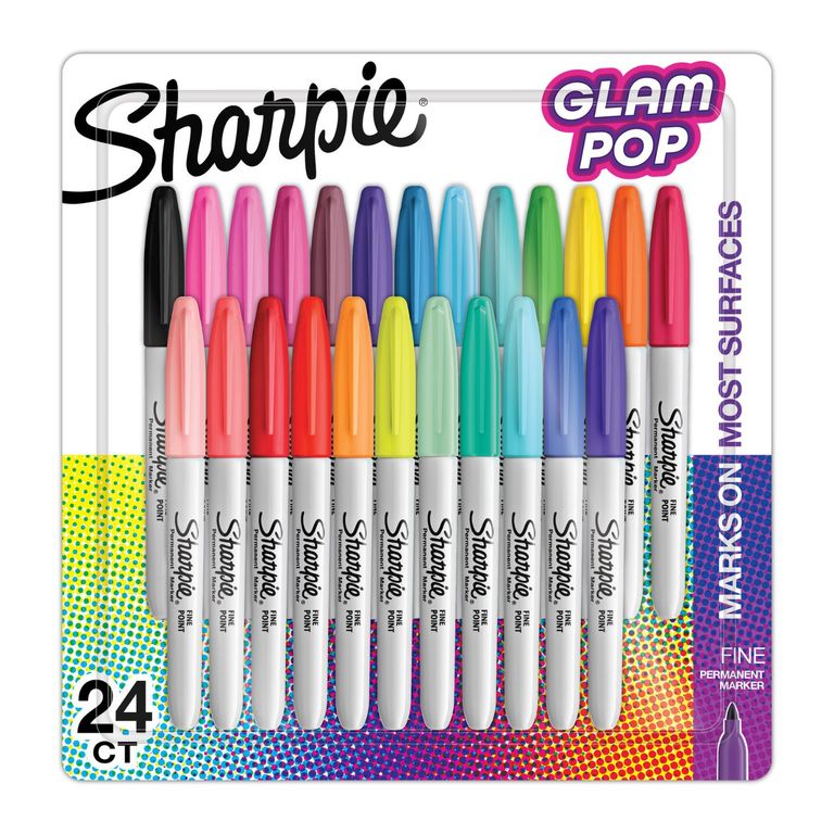 Plumones Permanentes Sharpie Glampop Empaque 24 Und
