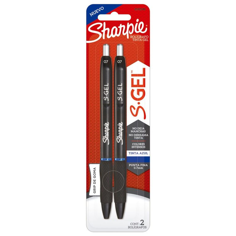 Lapicero Sharpie Tinta Gel SGel Azul Empaque 2 Und