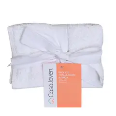 CASA JOVEN - Pack X 3 Toalla Mano Blanca