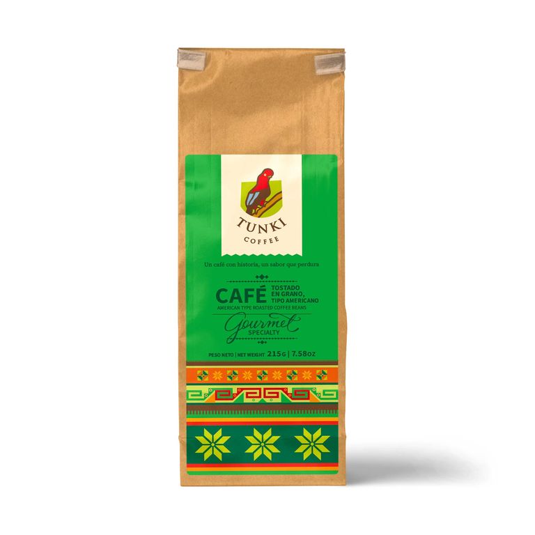 Café Tostado Grano Coffee Tunki Tipo Americano Envase 215 g