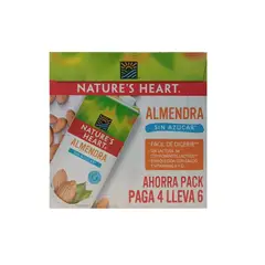NATURES HEART - Bebida de Almendra Sixpack Caja 946 mL