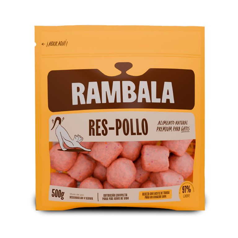 Alimento Congelado para Gato Res Pollo Rambala Doypack 500 g