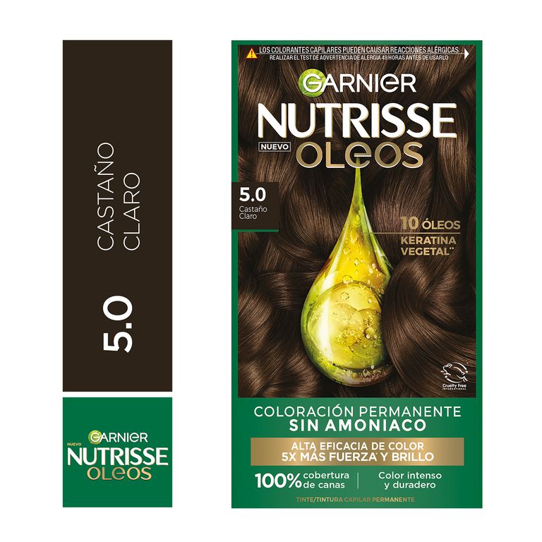 Kit Tinte Capilar Nutrisse Oleos Tono 5.0 Castaño Claro