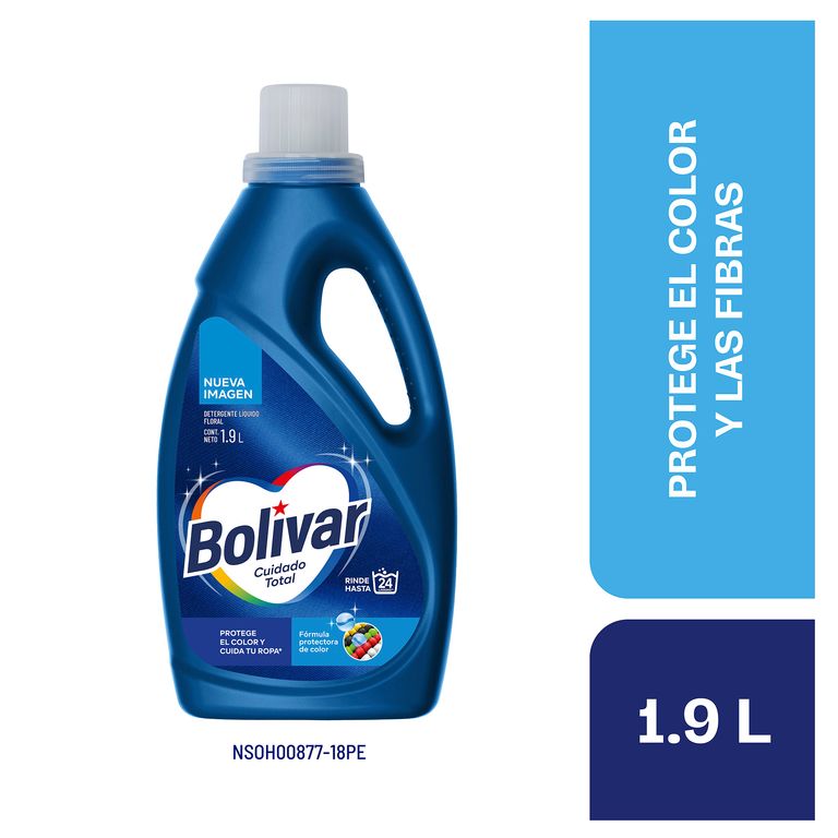 Detergente Líquido Bolívar Cuidado Total Botella 1.9 L