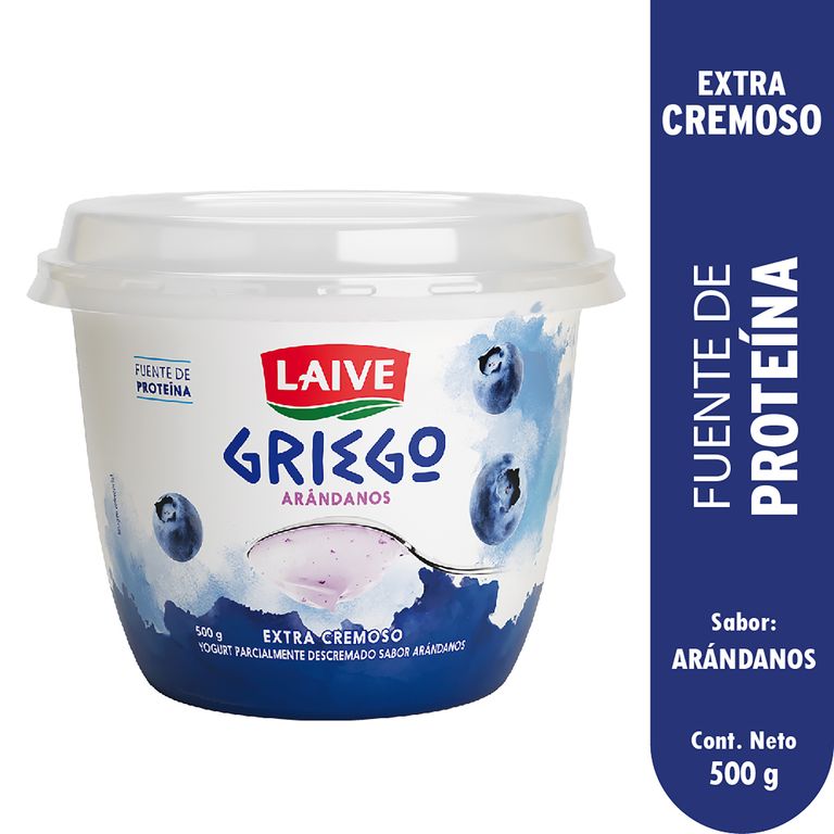 Yogurt Laive Griego Arándano Envase 500 g