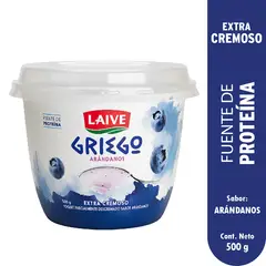 LAIVE - Yogurt Laive Griego Arándano Envase 500 g