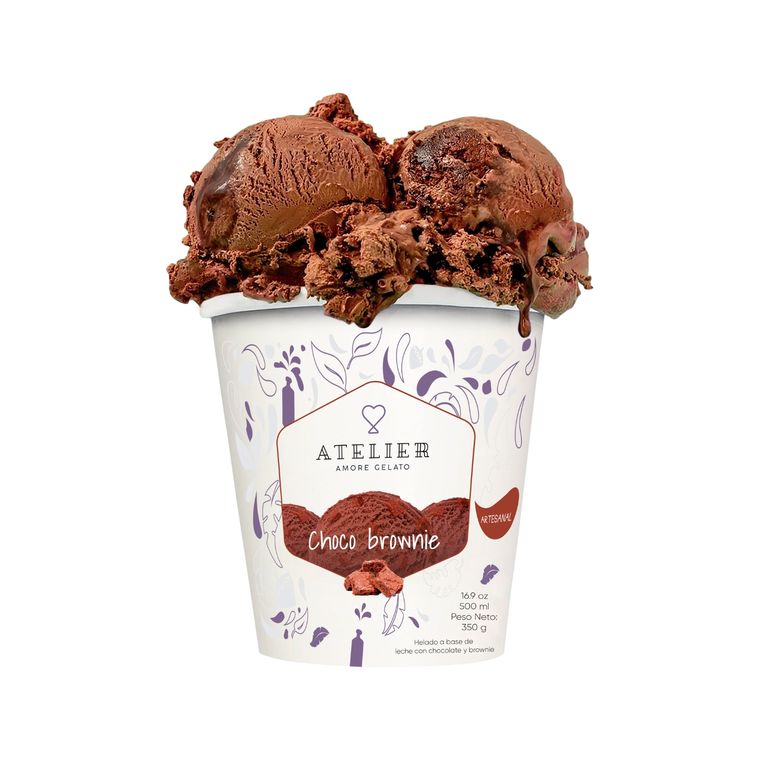 Helado Artesanal Chocobrownie Atelier Pote 500 mL